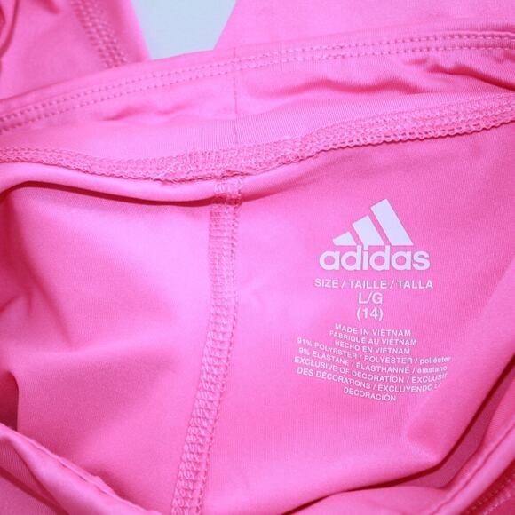 Adidas Neon Pink Pull-On Shorts with Matching Shirt - Picture 6 of 7